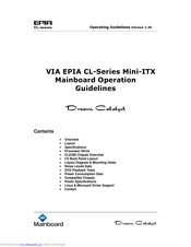 VIA Mainboard EPIA CL10000 Operating Manuallines