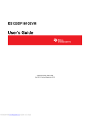 Texas Instruments DS125DF1610 User Manual