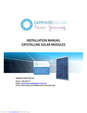 Sapphire Solar SS285-300M/60 Installation Manual
