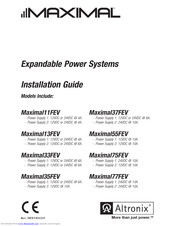 Altronix Maximal13FE Installation Manual