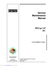 Digital Equipment DECpc LP Service Maintenance Manual