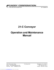 CADDY 21-C Operation And Maintenance Manual