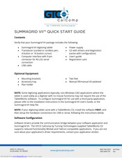 GTCO CalComp Summagrid VII Quick Start Manual