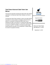 Total Phase Advanced Cable Tester User Manual