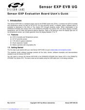 Silicon Laboratories Sensor-EXP-EVB User Manual