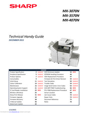 Sharp MX-3070N Handy Manual