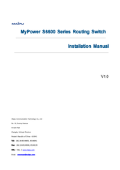 Maipu SM6600-04-MF Installation Manual