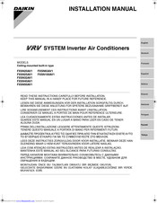 Daikin FXSN20AV1 Installation Manual