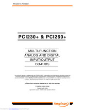 Amplicon Liveline PCI260+ Instruction Manual