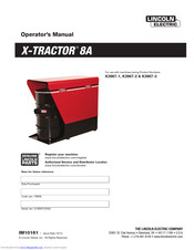 Lincoln Electric X-Tractor 8A Operator's Manual