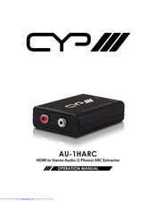 SYP AU-1HARC Operation Manual