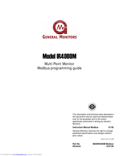 General Monitors IR4000M Programming Instruction Manual