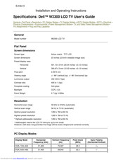 Dell W2300 User Manual