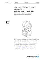 Endress+Hauser Deltabar S PMD75 Brief Operating Instructions