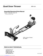 QUADIVATOR ST50 Assembly/Operators/Parts Manual