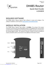 Aparian DH485 Quick Start Manuals