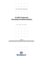 BRONKHORST EL-FLOW Prestige series Instruction Manual
