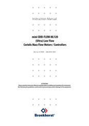 BRONKHORST mini CORI-FLOW ML120 Instruction Manual