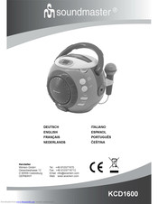 SOUNDMASTER KCD1600 Instruction Manual