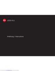 Leica LEICA X-U 113 Instructions Manual