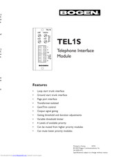Bogen TEL1S Manual