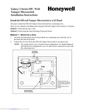 Honeywell Galaxy 2 Series Installation Instructions