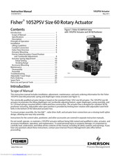 Fisher 1052PSV Instruction Manual