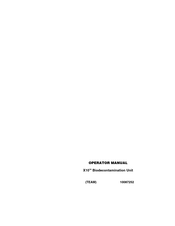 Steris VHP X10 Operator's Manual