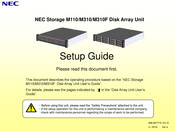 NEC M110 Setup Manual