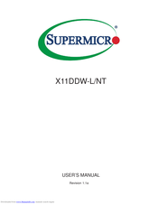Supermicro X11DDW-NT User Manual
