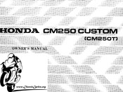 Honda CM250 Custom Owner's Manual