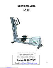 GO Elliptical LX-03 User Manual