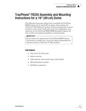 TracPhone FB250 Assembly And Mounting Instructions
