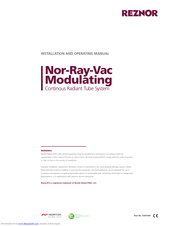 Nortek NRV46M Installation And Operating Manual