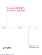 Keysight Technologies N4985A-P15 Operating And Service Manual