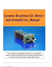 Nidec GreenDrive Dynamo Manual