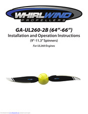 Whirlwind GA-UL260-2B Installation And Operation Instructions Manual
