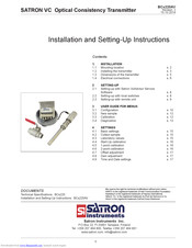 Satron Instruments SATRON VC Installation And Setting-Up Instructions