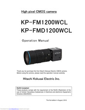 Hitachi Kokusai Electric KP-FMD1200WCL Operation Manual