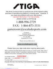 Stiga G02238W Assembly Instruction Manual