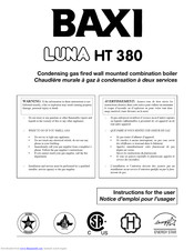 Baxi LUNA HT 380 Instructions For The User