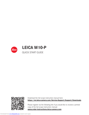 Leica M10- P ASC 100 Edition Quick Start Manual