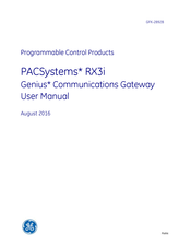 GE PACSystems RX3i Genius User Manual