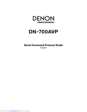 Denon Professional DN-700AVP Protocol Manual