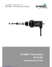 Schmidt SS 20.200 Instructions For Use Manual