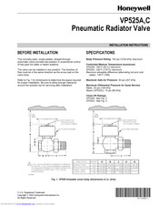 Honeywell VP525C Installation Instructions Manual