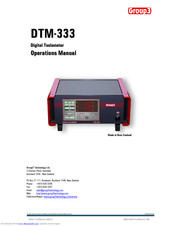 Group3 DTM-333 Operation Manual