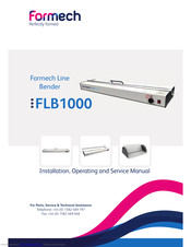 Formech FLB1000 Installation, Operating And Service Manual