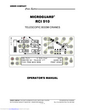 microguard RCI 510 Operator's Manual