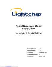 Lightchip Versalight LC-OWR-2020 User Manual